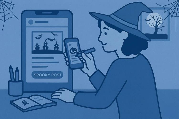 persona editando redes