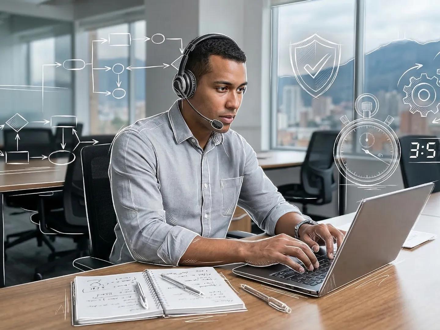 persona dando soporte